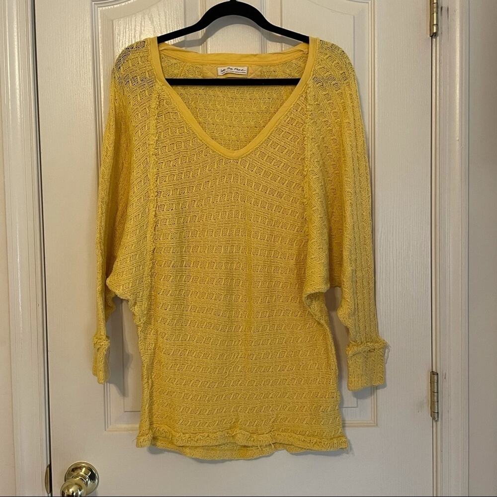 We the Free Yellow Knit Sweater‎ Small